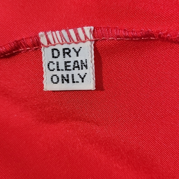 ODETTE BARSA Vintage Ladies Red Maxi Long Lounge Dress Caftan (Kaftan) Loose Fit - Picture 13 of 13